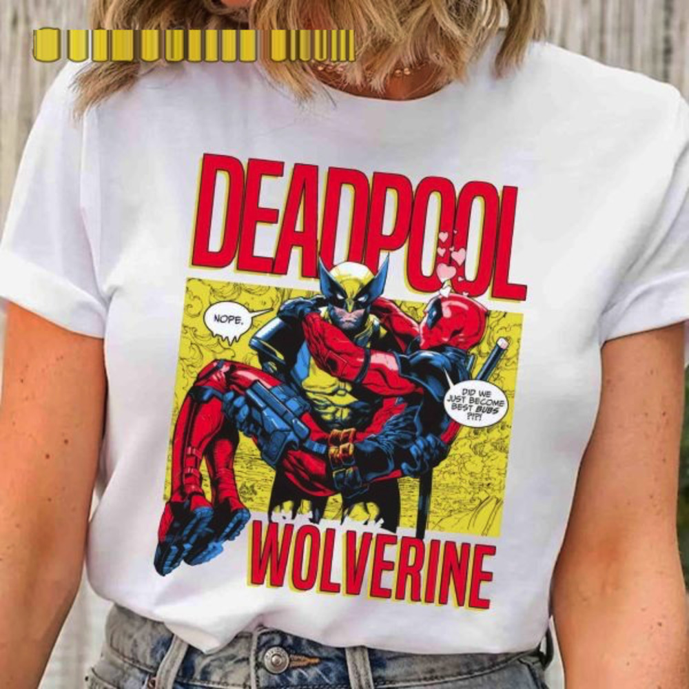 Marvel Xmen Deadpool And Wolverine Comic Shirt Graphics Unisex Tee